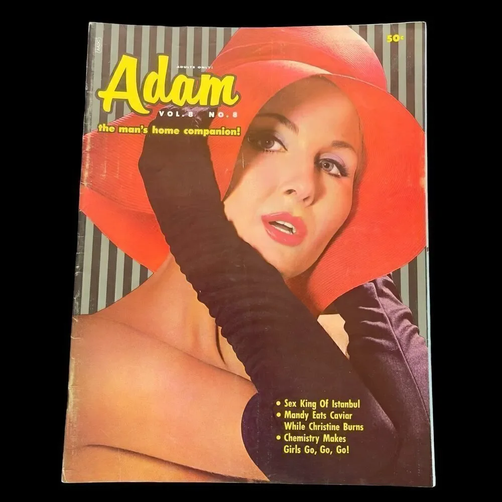 Adam Men’s Magazine August 1964 Sheila Reynolds Vol 8 Issue 8 Nude Pin-Ups